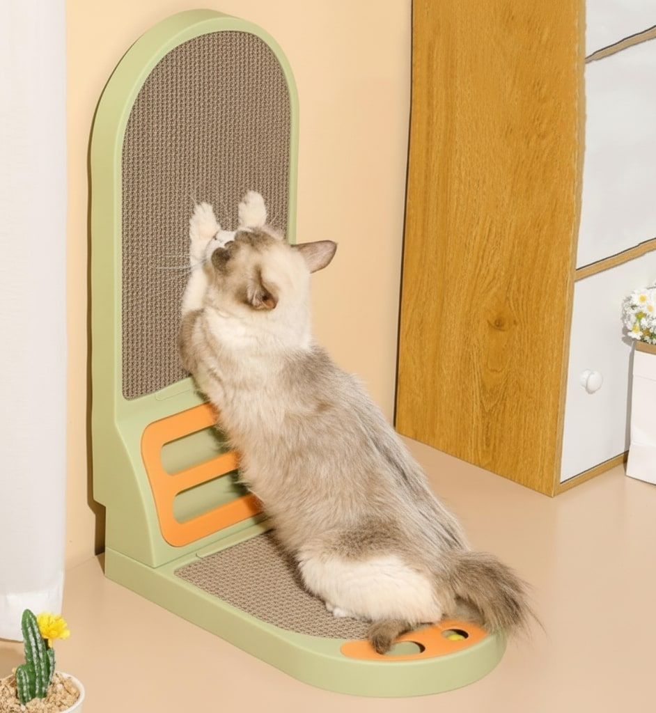 Vertical Cat Scratching Board with Built - In Ball Toy