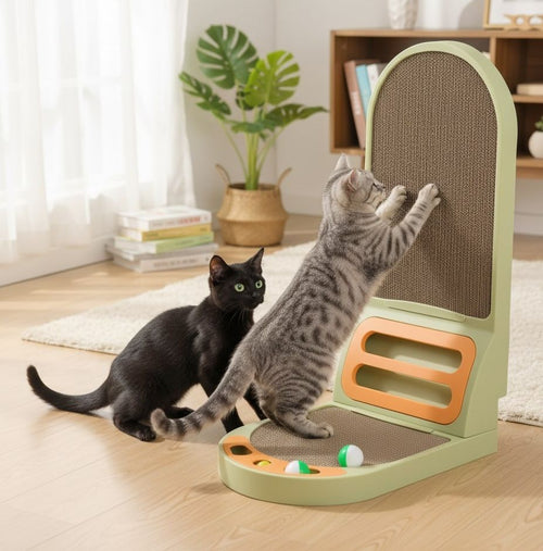 Vertical Cat Scratching Board with Built - In Ball Toy