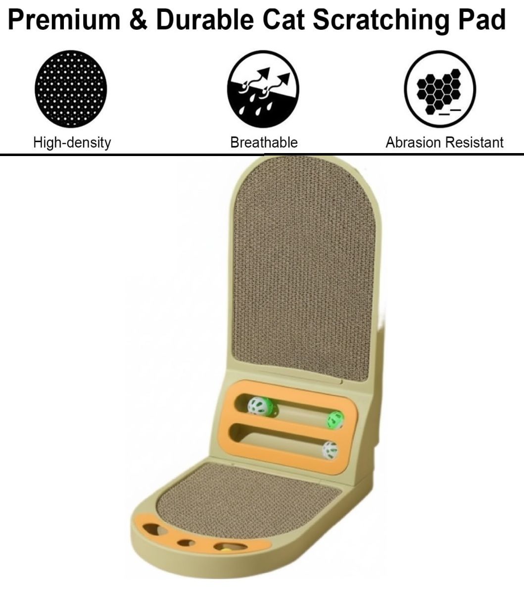 Vertical Cat Scratching Board with Built - In Ball Toy