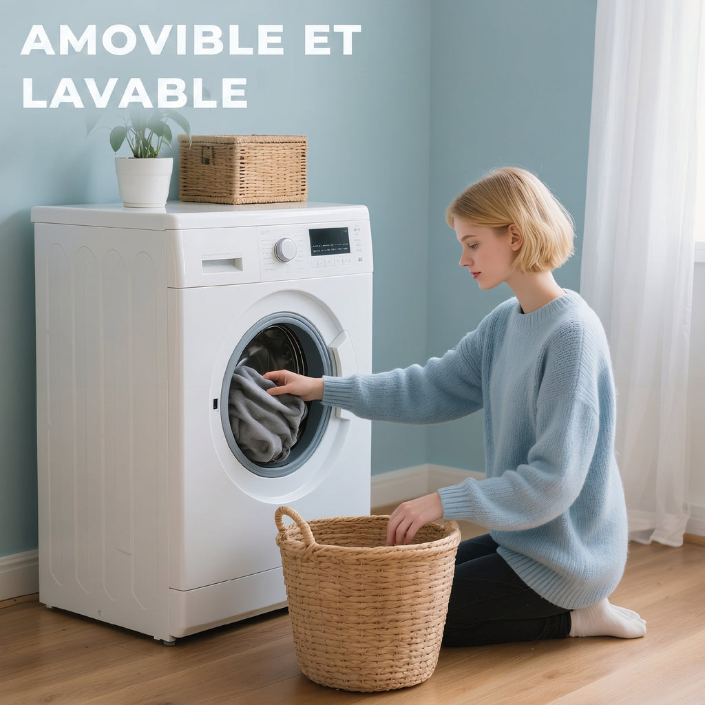 Lit de Bureau pour Chat Rotation de 360° et Hauteur Réglable, Lit pour Chat Lavable avec Balle Jouet,  35x35x48cm, Gris